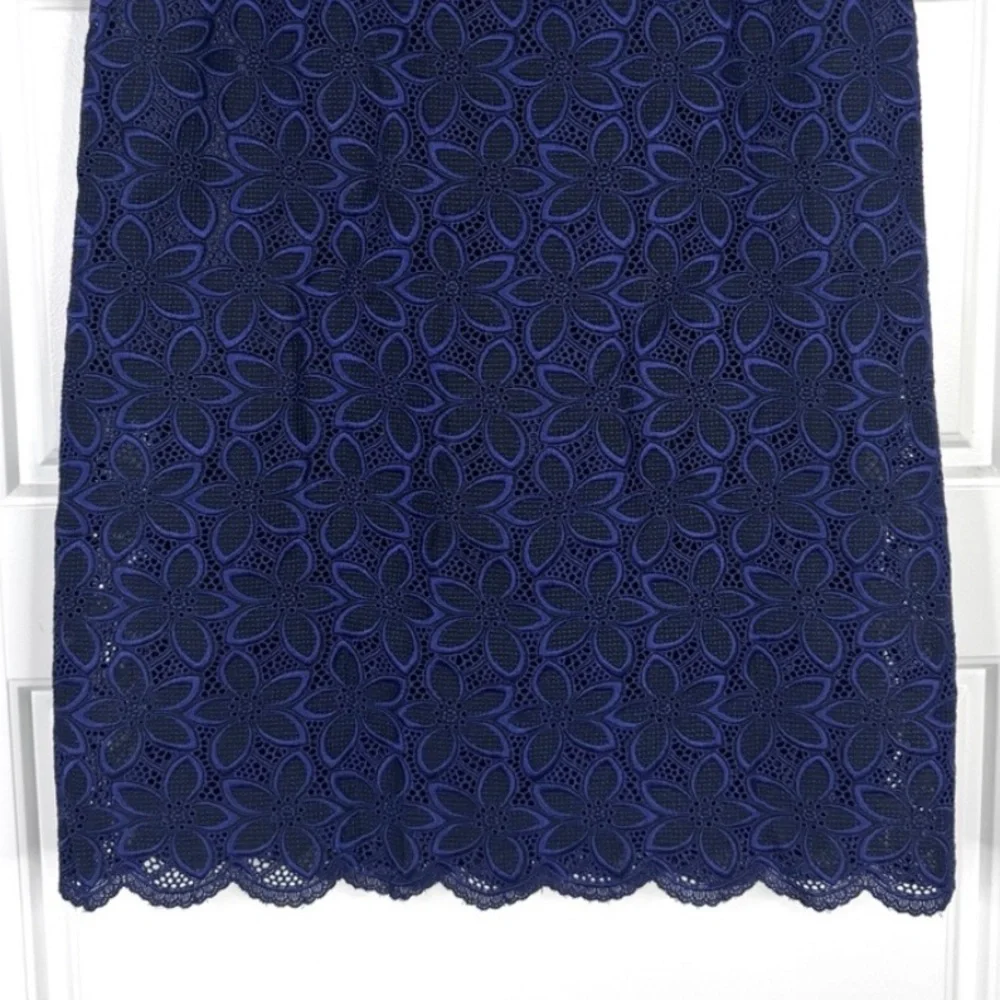 SACAI LUCK Lace Pattern Embroidered Skirt NEW Size 2 Blue